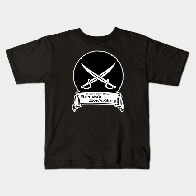 Benjamin Hornigold Jolly Roger Kids T-Shirt by MBK
